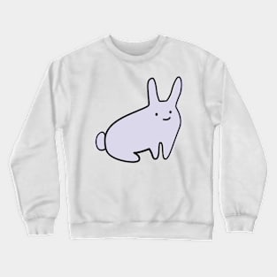 Cute Silly Simple Minimalist Pastel Purple Bunny Rabbit Crewneck Sweatshirt